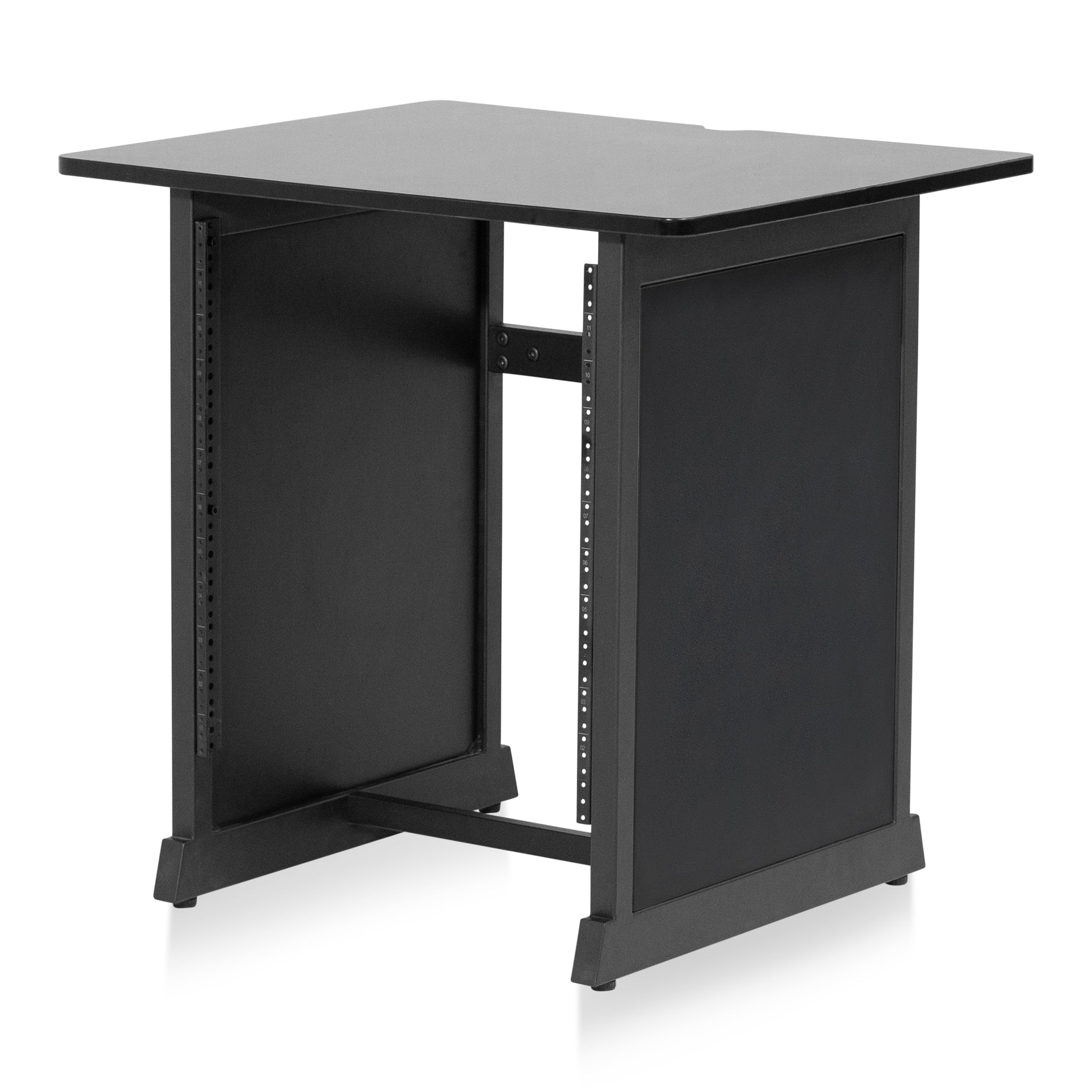 Gator Content Creator Furniture Series 12U Studio Rack Table in Black Finish-Musical Keyboard Stands-Gator- Hermes Music