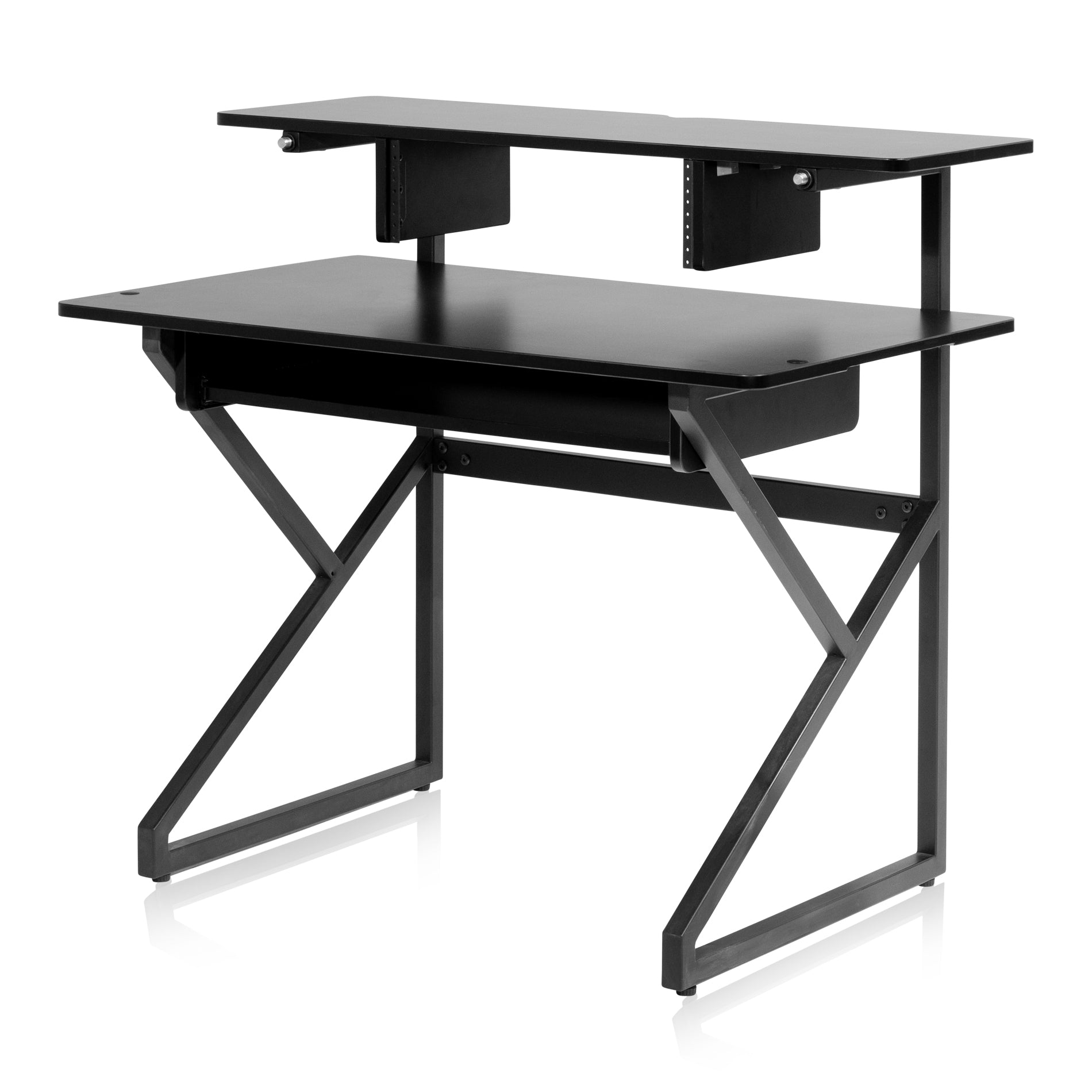 Gator Content Creator Furniture Series Main Desk in Black Finish-Musical Keyboard Stands-Gator- Hermes Music