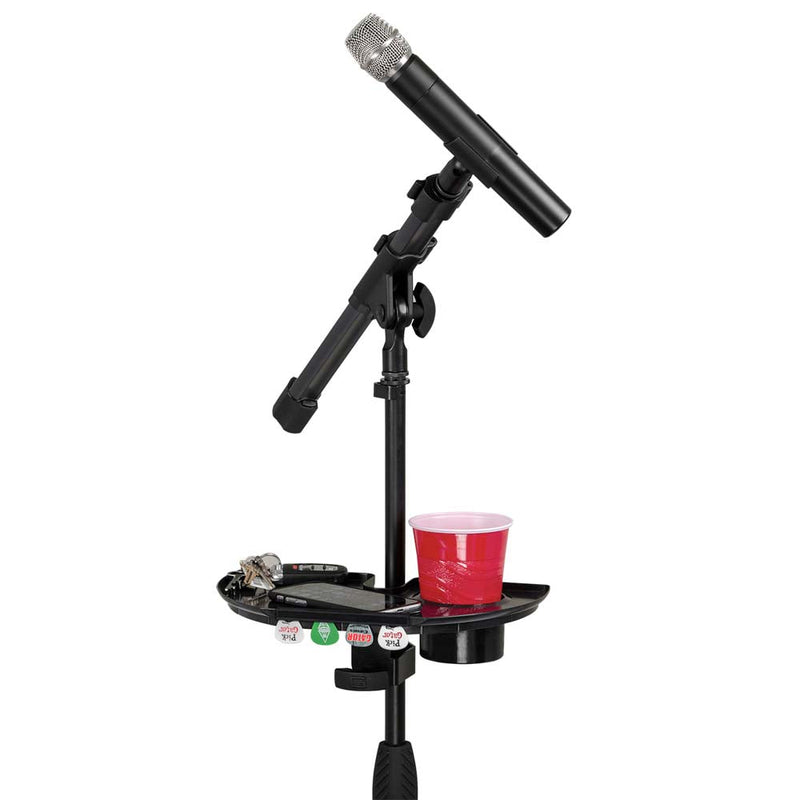 Gator Microphone Stand Accessory Tray with Drink Holder-accessories-Gator- Hermes Music