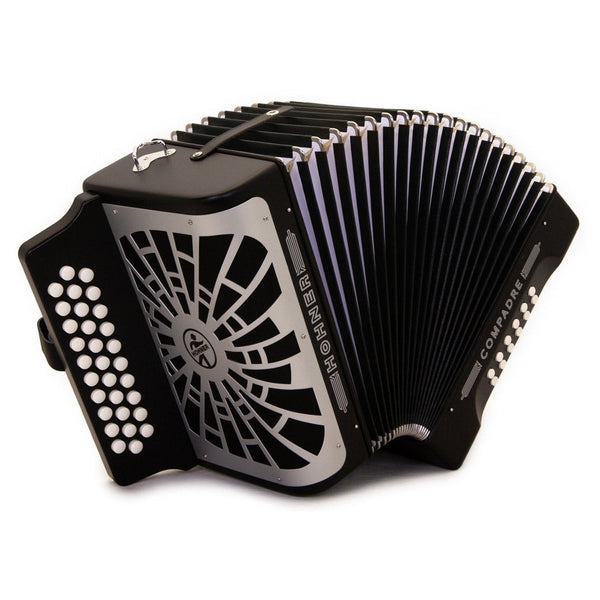 Hohner Compadre Accordion GCF Black with Matte Gray Grill-accordion-Hohner- Hermes Music