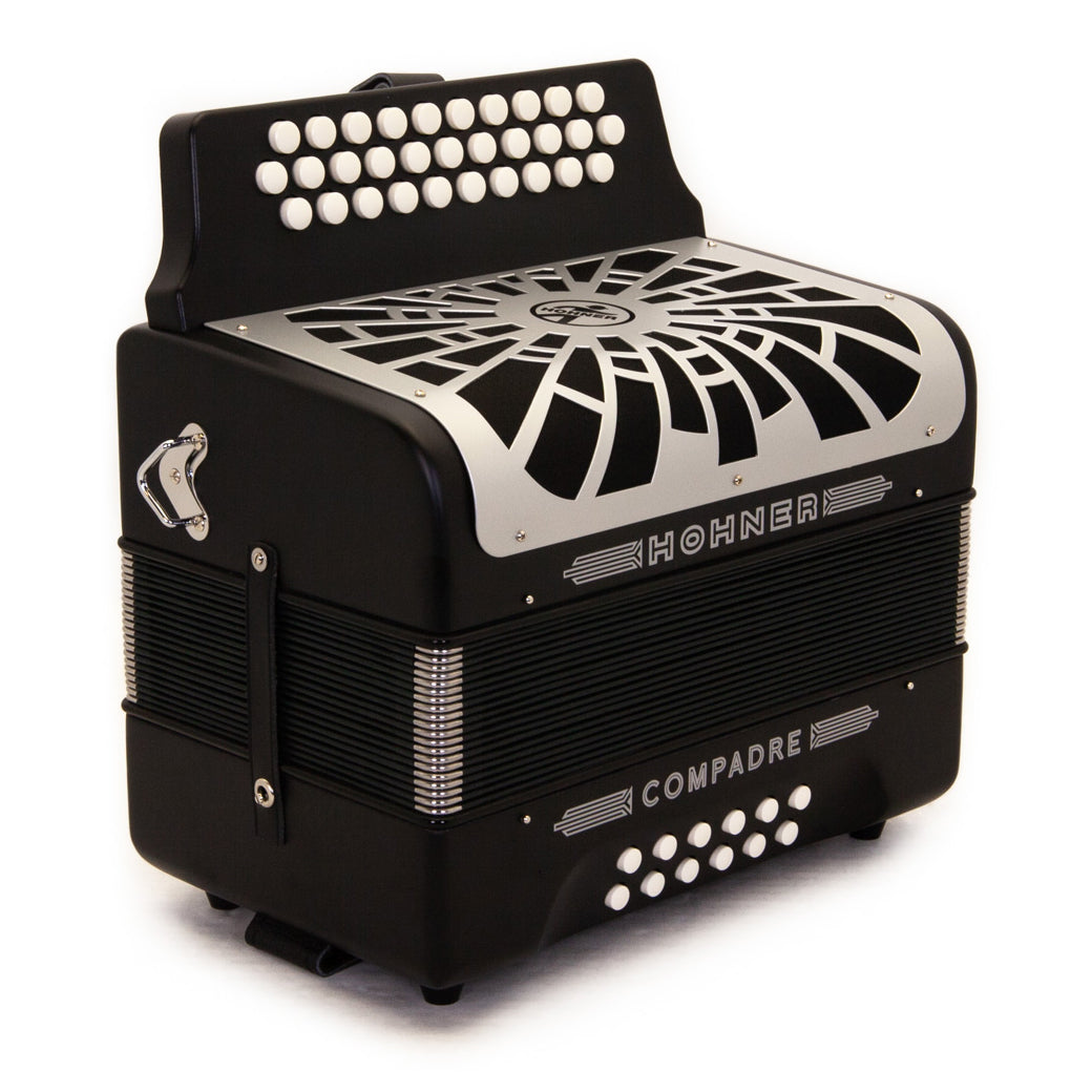 Hohner Compadre EAD Black with Matte Gray Grill-accordion-Hohner- Hermes Music