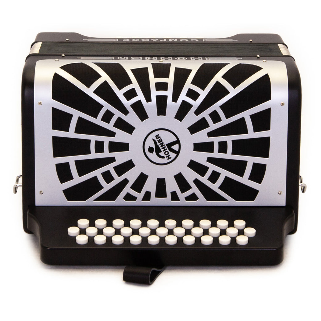 Hohner Compadre EAD Black with Matte Gray Grill-accordion-Hohner- Hermes Music