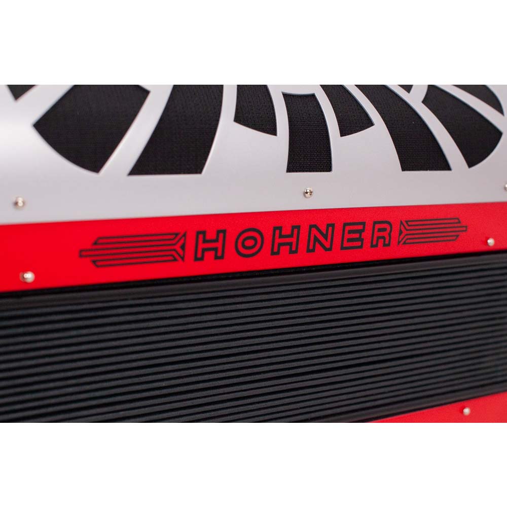 Hohner Compadre FBE Red with Matte Gray Grill-accordion-Hohner- Hermes Music