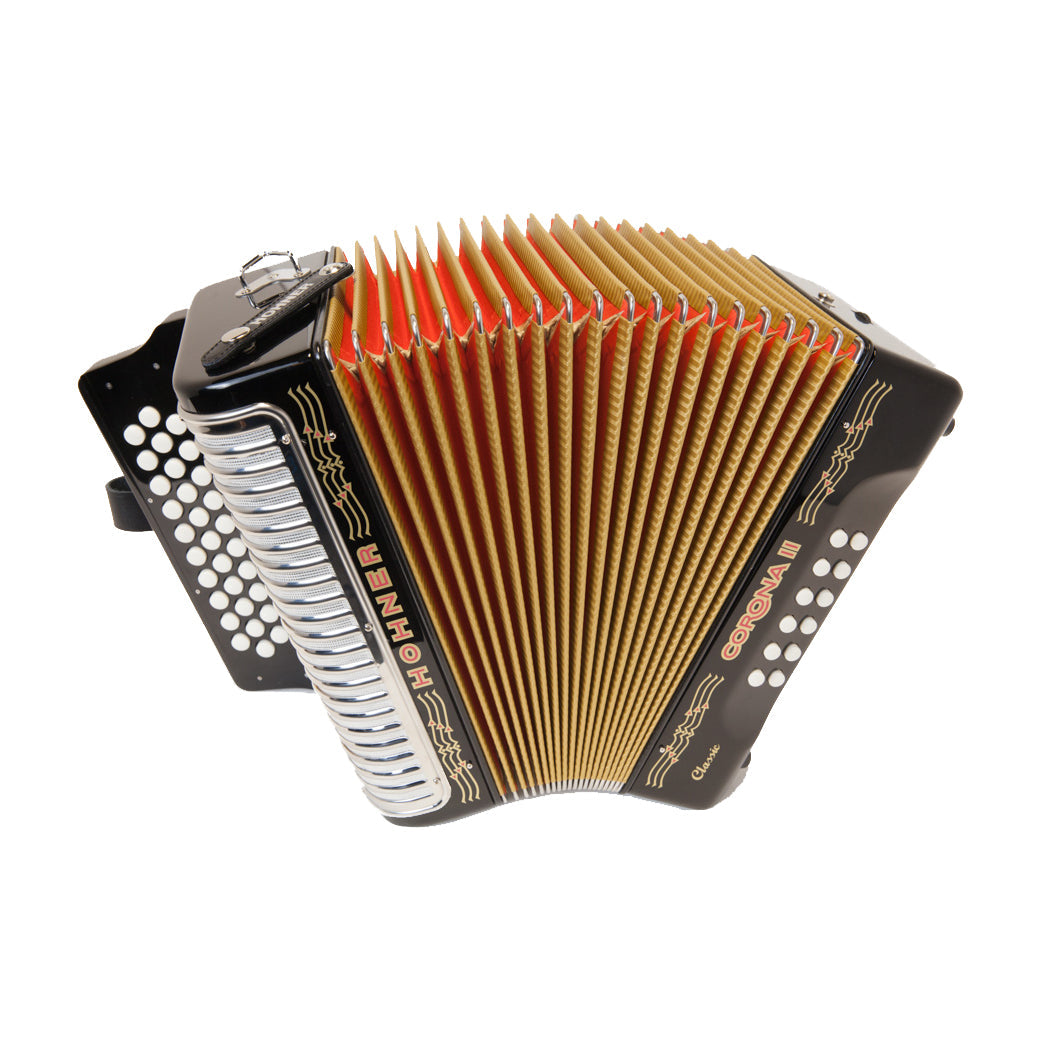 Hohner Corona II Classic Black FBE-accordion-Hohner- Hermes Music