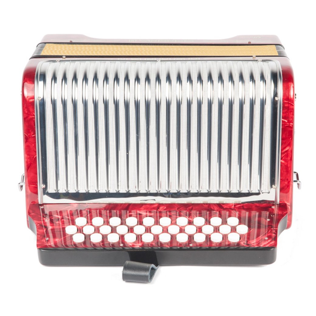 Hohner Corona II Classic GCF Diatonic Accordion in Red-accordion-Hohner- Hermes Music