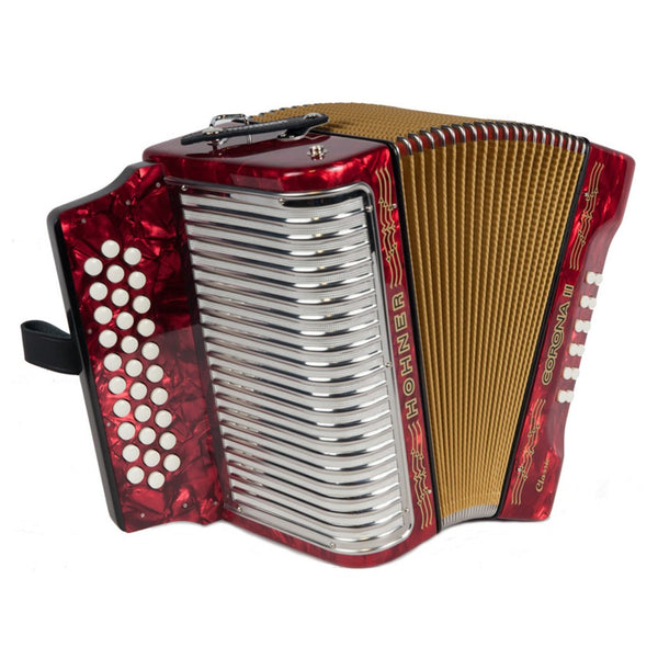 Hohner Corona II Classic Accordion Red FBE