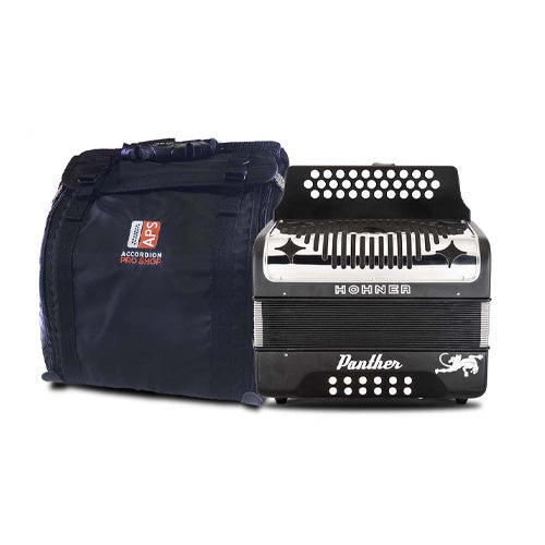 Hohner Panther FBE with APS Gig Bag-accordion-Hermes Music- Hermes Music