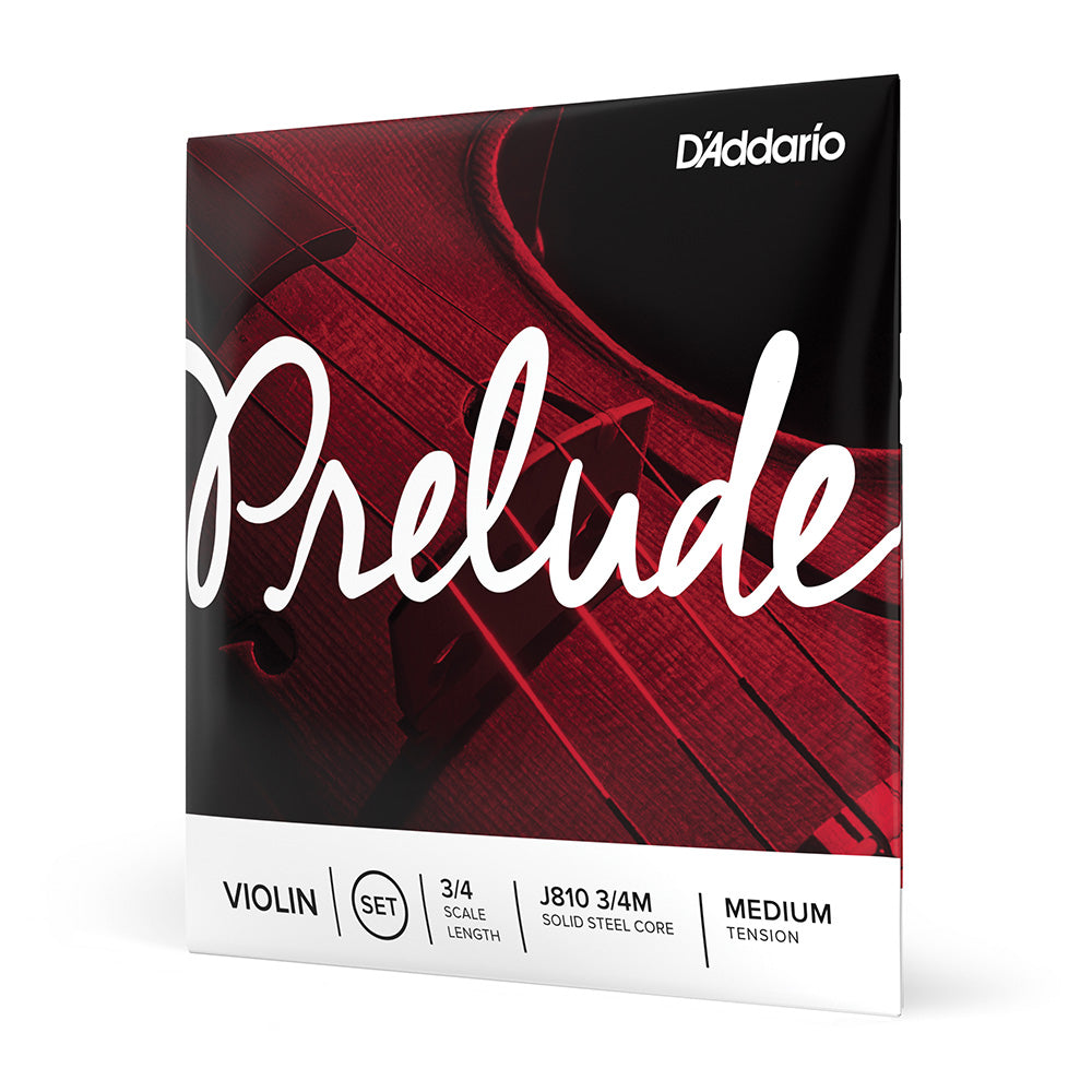 D'Addario J810 3/4M Prelude Violin String Set Medium Tension-accessories-Daddario-Hermes Music