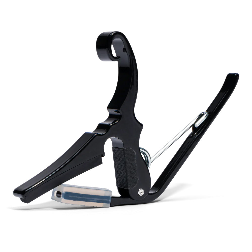 Kyser KGDBK Quick-Change Acoustic Guitar Capo, Black-Guitar Accessories-Kyser-Hermes Music