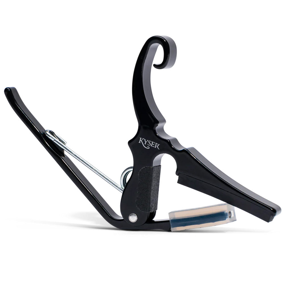 Kyser KGDBK Quick-Change Acoustic Guitar Capo, Black-Guitar Accessories-Kyser-Hermes Music