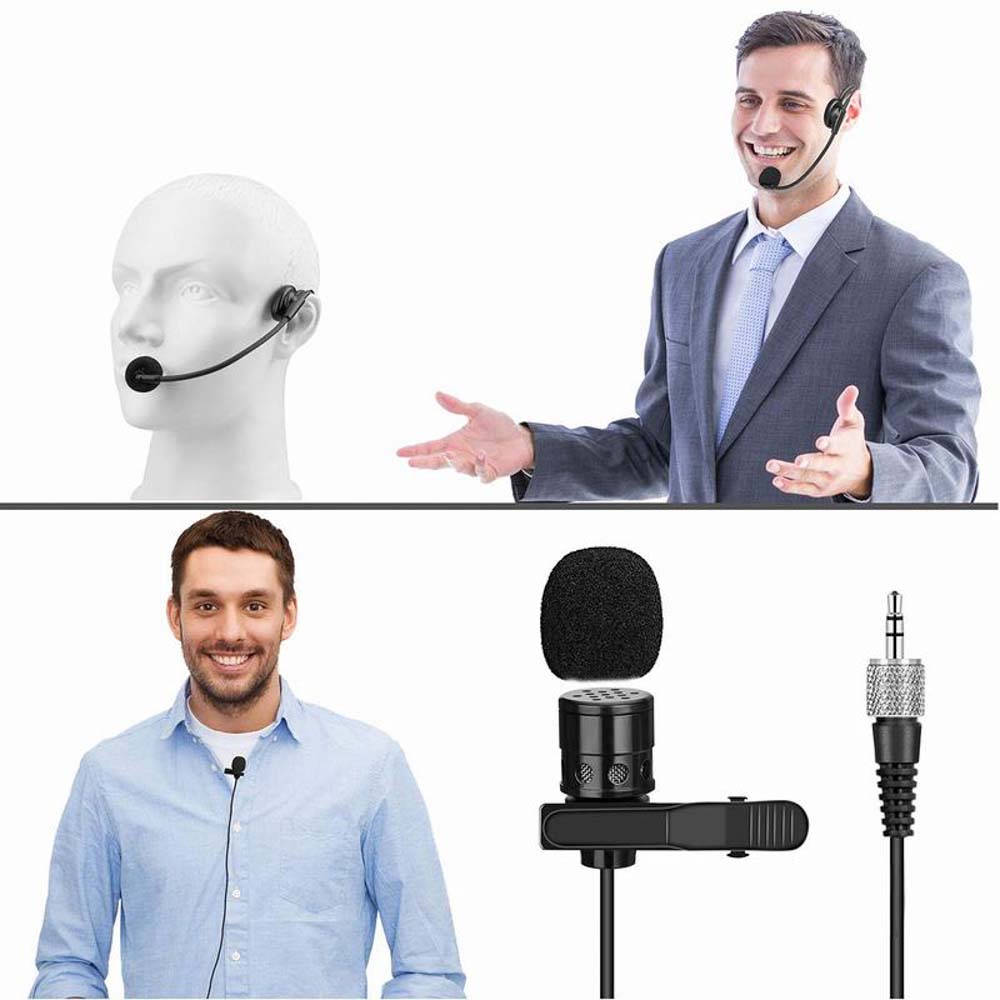 Kimafun KM-G102-3 Wireless Lavalier Vocal Lapel and Headset Microphone System-microphone-Kimafun- Hermes Music