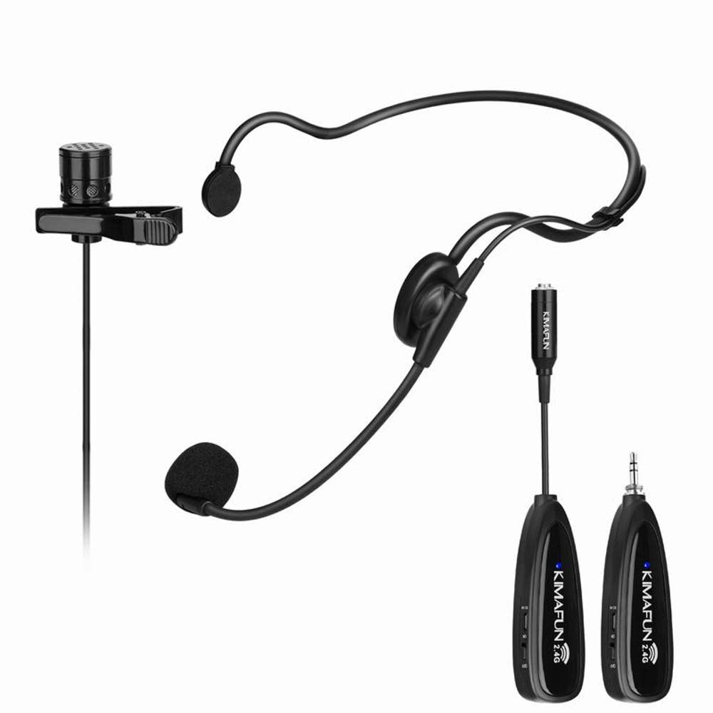 Kimafun KM-G102-3 Wireless Lavalier Vocal Lapel and Headset Microphone System-microphone-Kimafun- Hermes Music