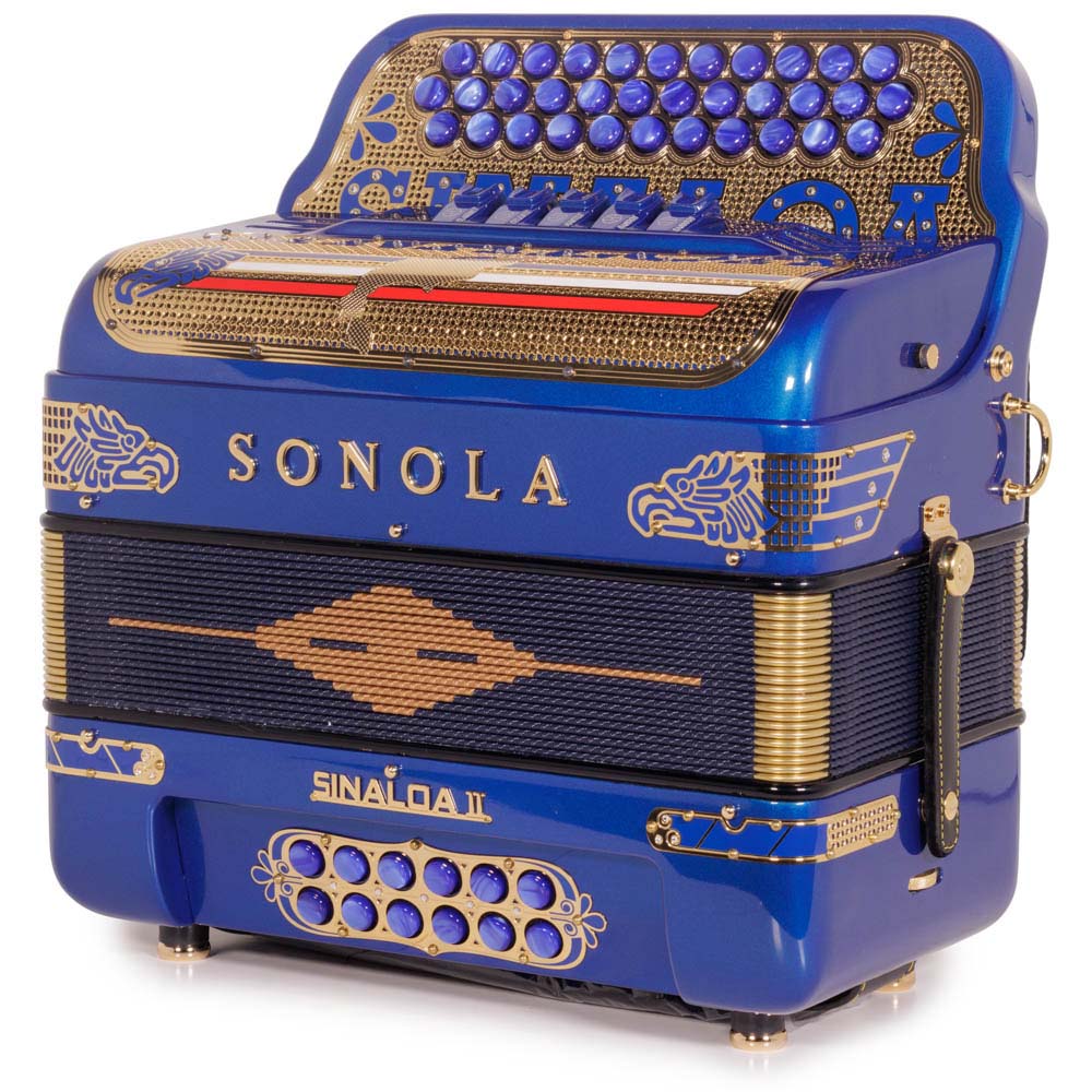 Sonola Loreto II Accordion 5 Switch FBE Blue with Gold