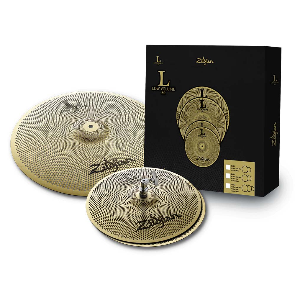 Zildjian LV-38 L80 Low Volume Cymbal Pack-cymbals-Zildjian-Hermes Music