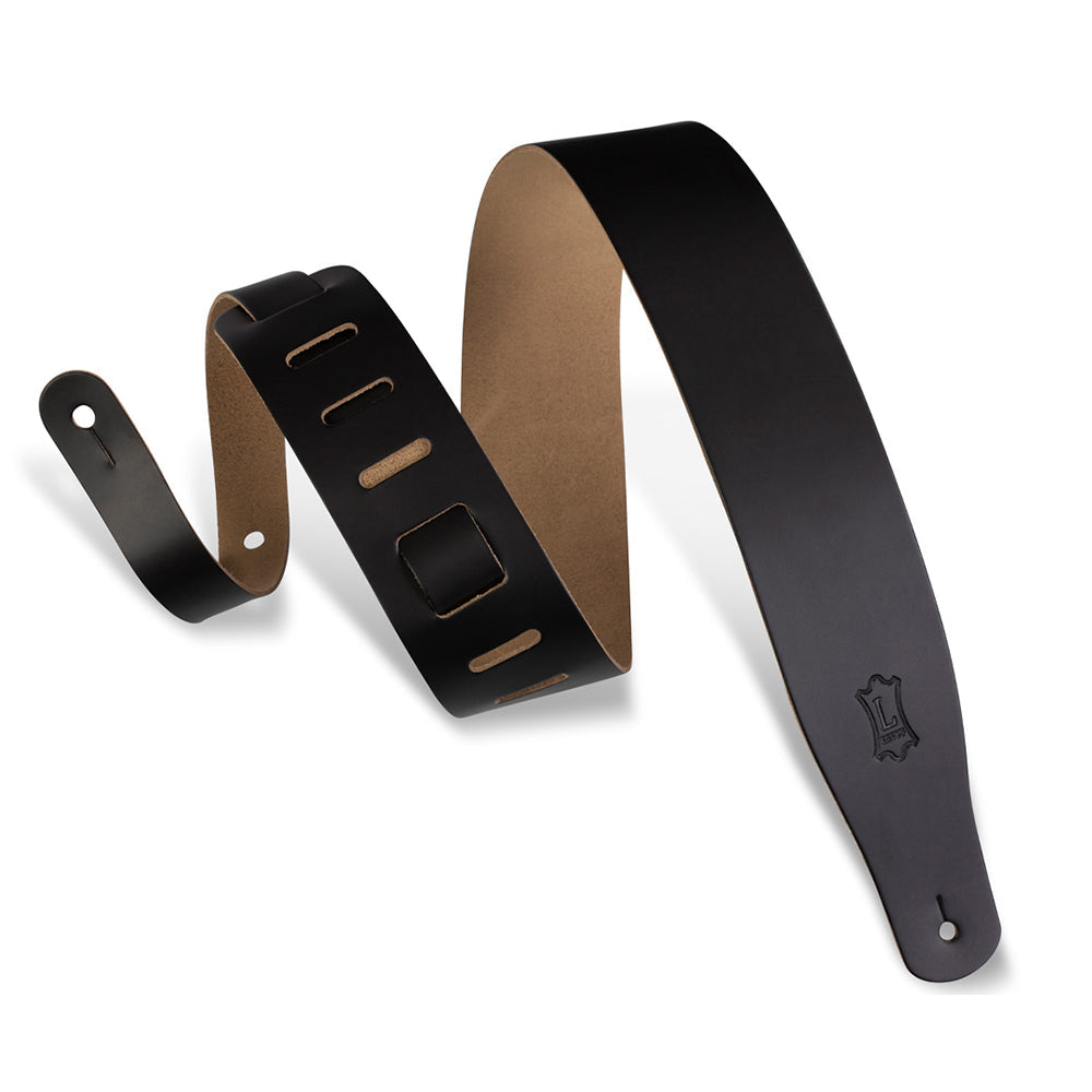 Levy Guitar Strap Black-Guitar Straps-Levy- Hermes Music