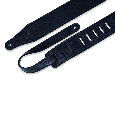 Levy M26BL BLK Guitar Strap-accessories-Levy- Hermes Music