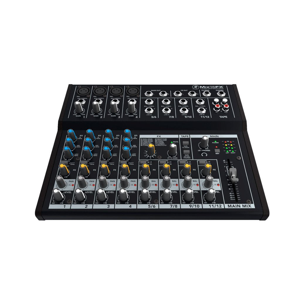 Mackie Mix12Fx 12-Channel Compact Mixer With Effects-mixer-Mackie- Hermes Music