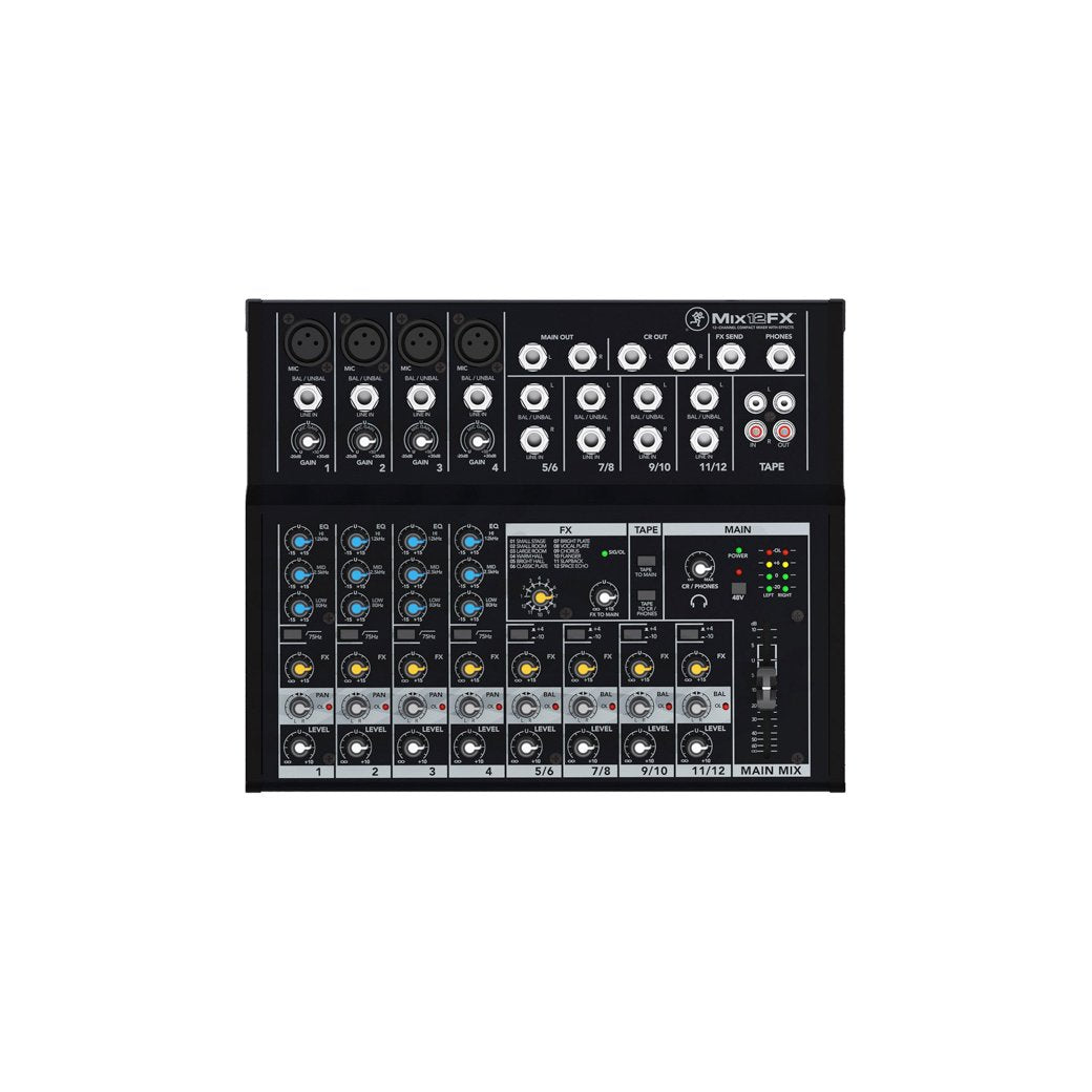 Mackie Mix12Fx 12-Channel Compact Mixer With Effects-mixer-Mackie- Hermes Music