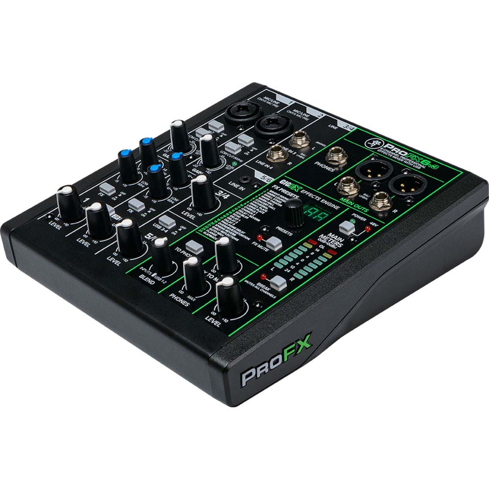 Mackie PROFX6V3 6-channel Mixer with USB and Effects-mixer-Mackie- Hermes Music