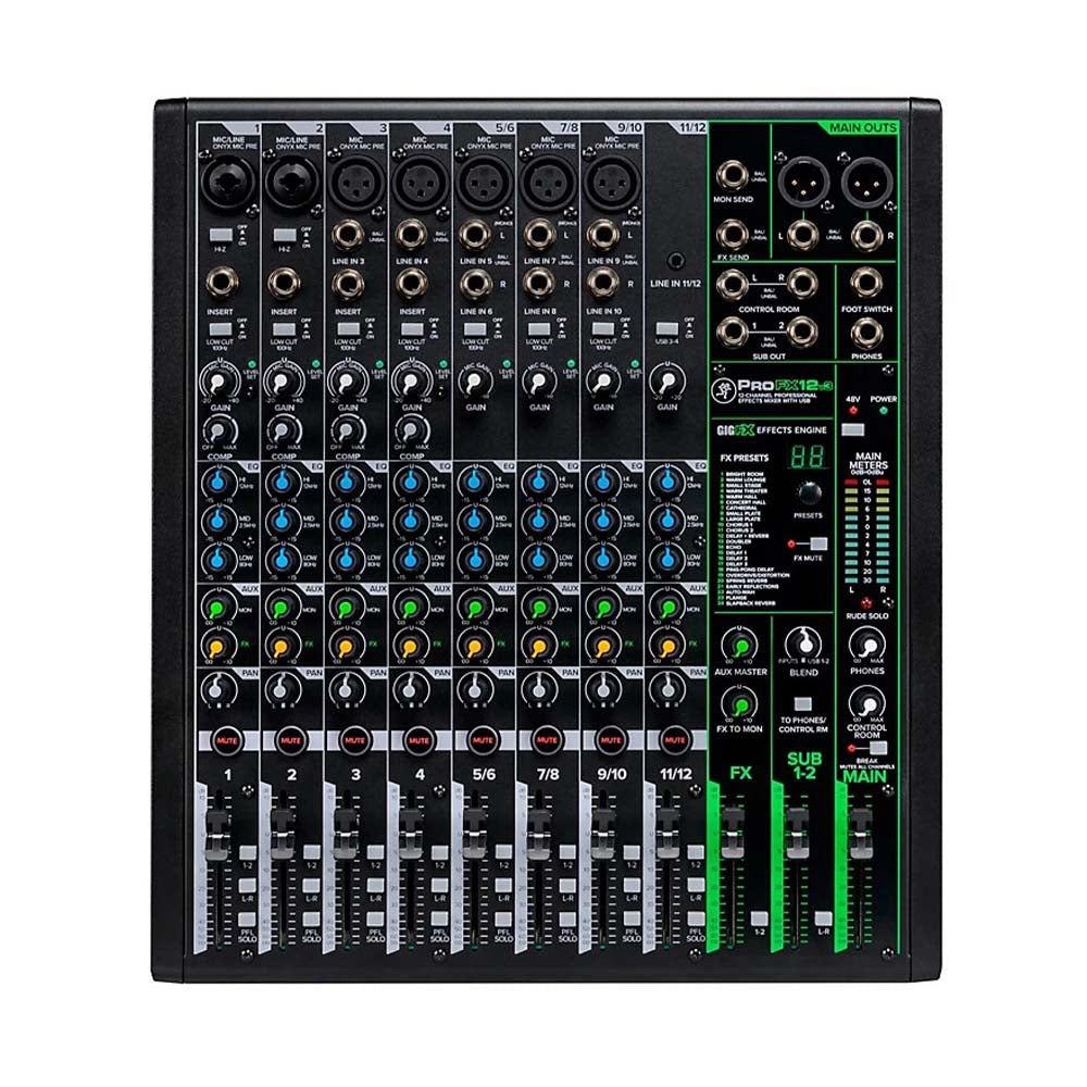 Mackie ProFX12v3 12-Channel Professional Effects Mixer with USB-mixer-Mackie- Hermes Music