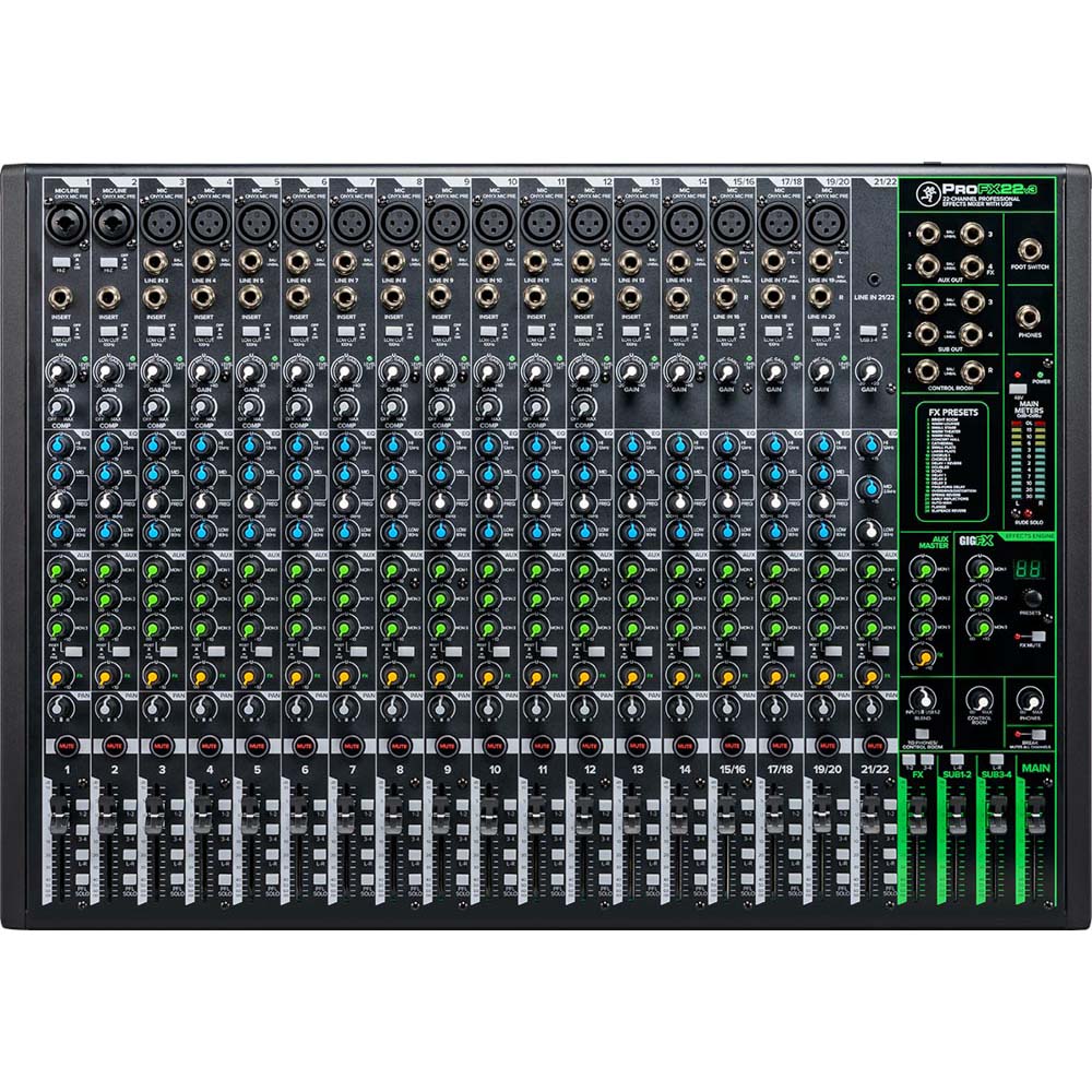 Mackie ProFX22v3 22-channel Mixer with USB and Effects-mixer-Mackie- Hermes Music