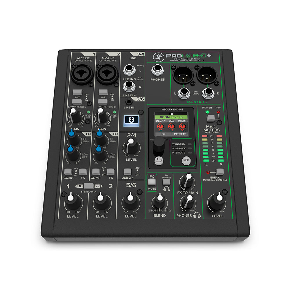 Mackie PROFX6V3+ 6-Channel Analog Mixer w/USB and Bluetooth-Mixer-Mackie-Hermes Music