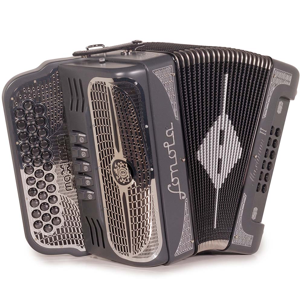 Sonola Maximum II Accordion 5 Switch EAD Matte Gray with Silver-Hermes Music-Hermes Music