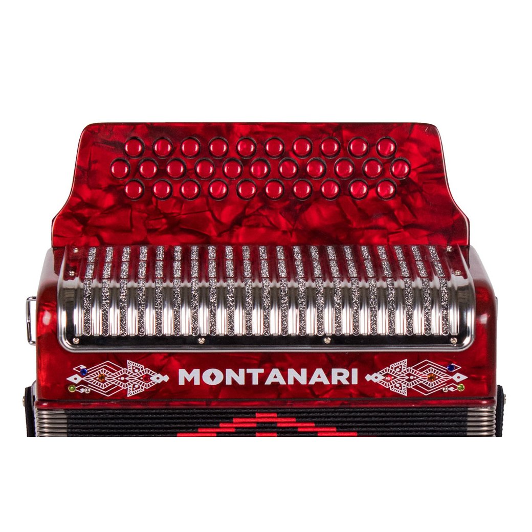 Montanari 3112 MG Accordion EAD Red-accordion-Montanari- Hermes Music