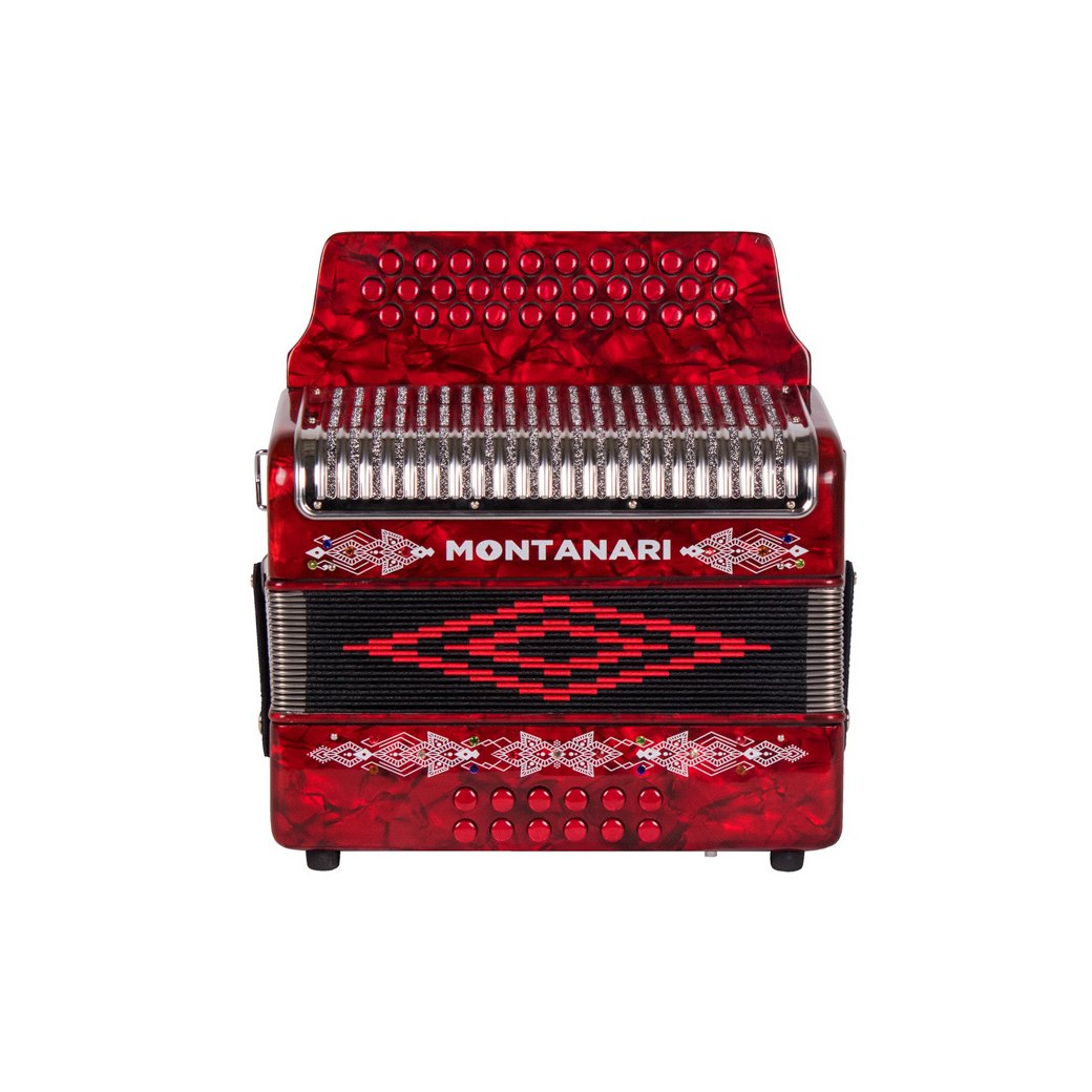 Montanari 3112 MG Accordion EAD Red-accordion-Montanari- Hermes Music