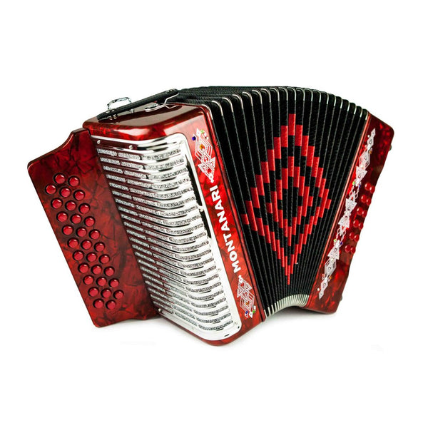Montanari 3112 MG Accordion EAD Red-accordion-Montanari- Hermes Music