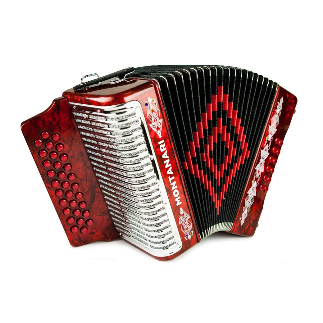 Montanari 3112 MG Accordion GCF Red-accordion-Montanari- Hermes Music