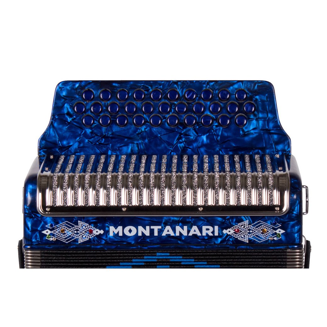 Montanari 3112 MG Accordion No Switch EAD Blue-accordion-Montanari- Hermes Music