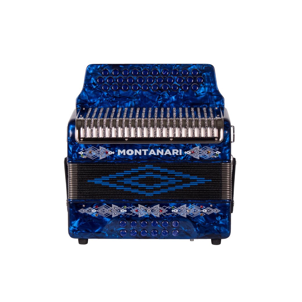 Montanari 3112 MG Accordion No Switch FBE Blue-accordion-Montanari- Hermes Music