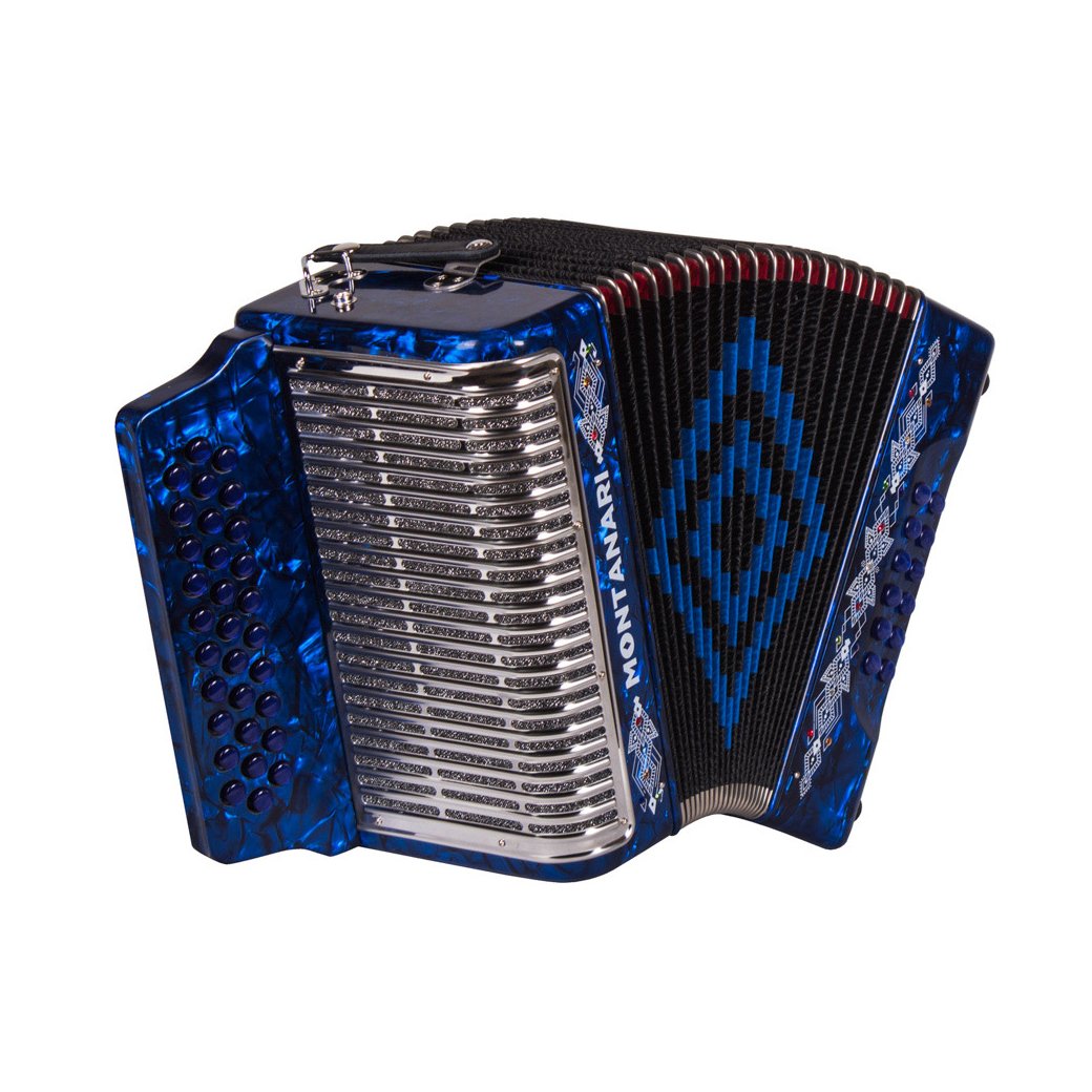 Montanari 3112 MG Acordion No Switch GCF Blue-accordion-Montanari- Hermes Music