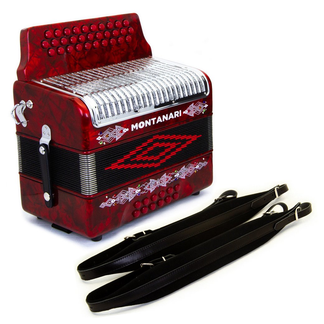 Montanari 3112G Accordion No Switch EAD Includes Cantabella Straps-bundle-Hermes Music- Hermes Music