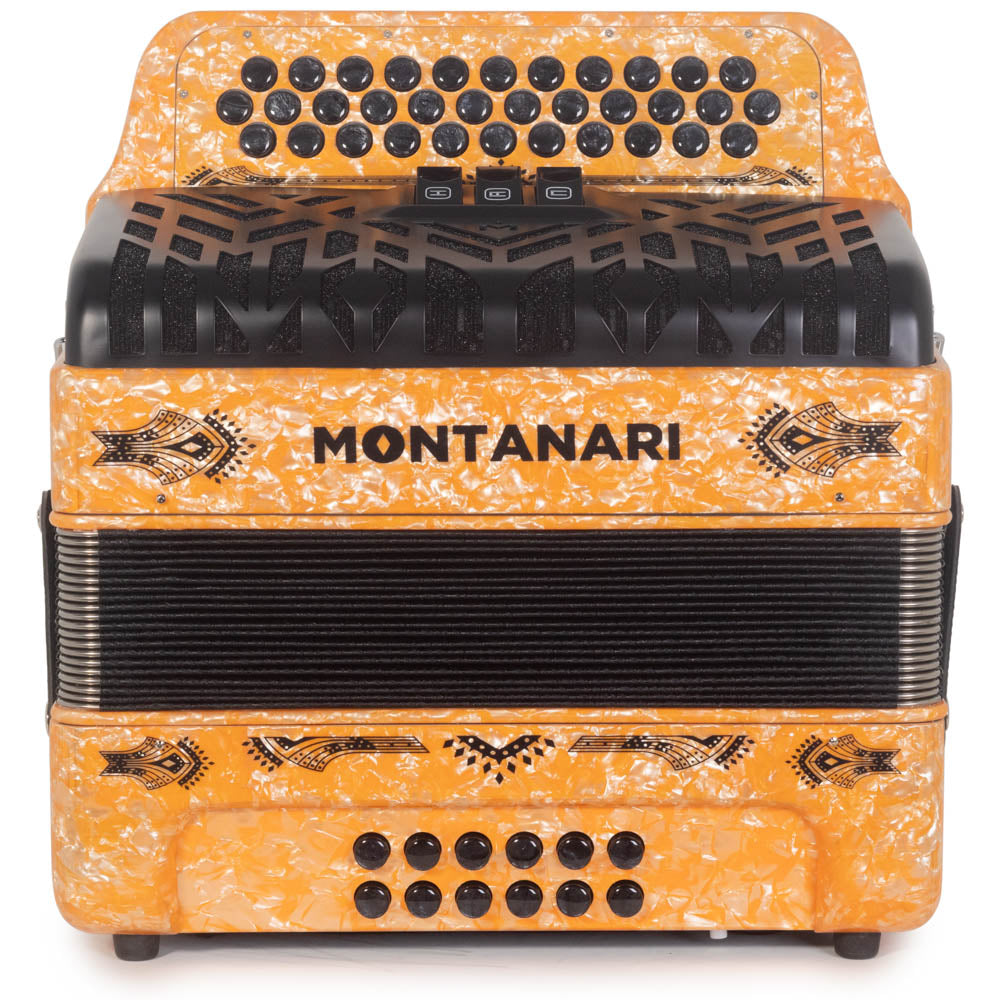 Montanari CM II Accordion 3 Switch 3412 EAD Orange-accordion-Montanari- Hermes Music