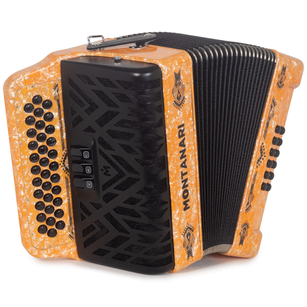 Montanari CM II Accordion 3 Switch 3412 EAD Orange-accordion-Montanari- Hermes Music