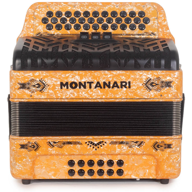 Montanari CM II Accordion 3 Switch 3412 FBE Orange-accordion-Montanari- Hermes Music