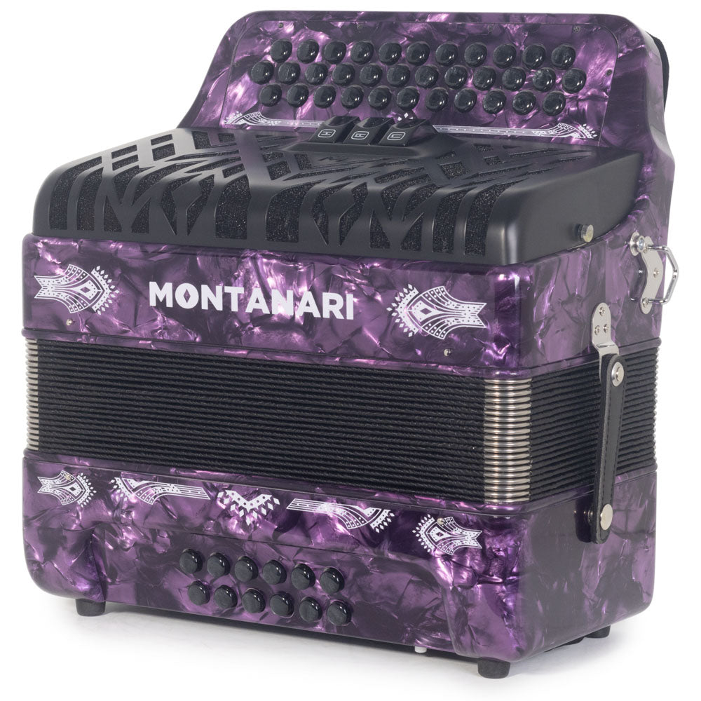 Combo Montanari CM II 3412 con Micrófono Harmonik FBE Purple-accordion-Hermes Music- Hermes Music