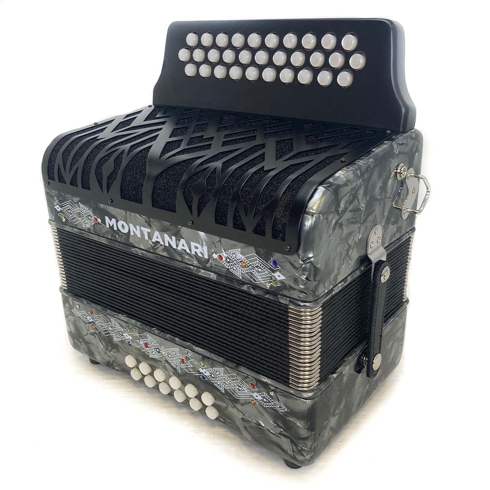 Montanari Vallenato Accordion ADG Gray-accordion-Montanari- Hermes Music