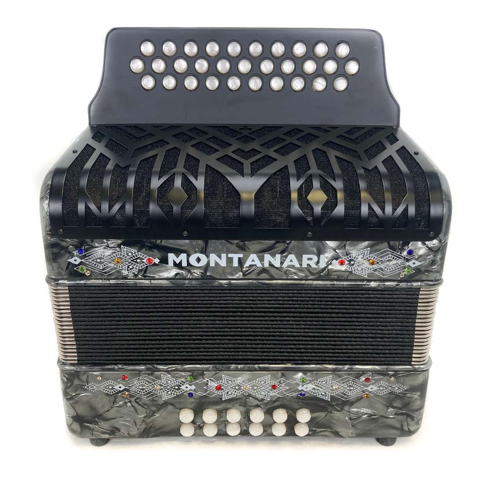 Montanari Vallenato Accordion ADG Gray-accordion-Montanari- Hermes Music