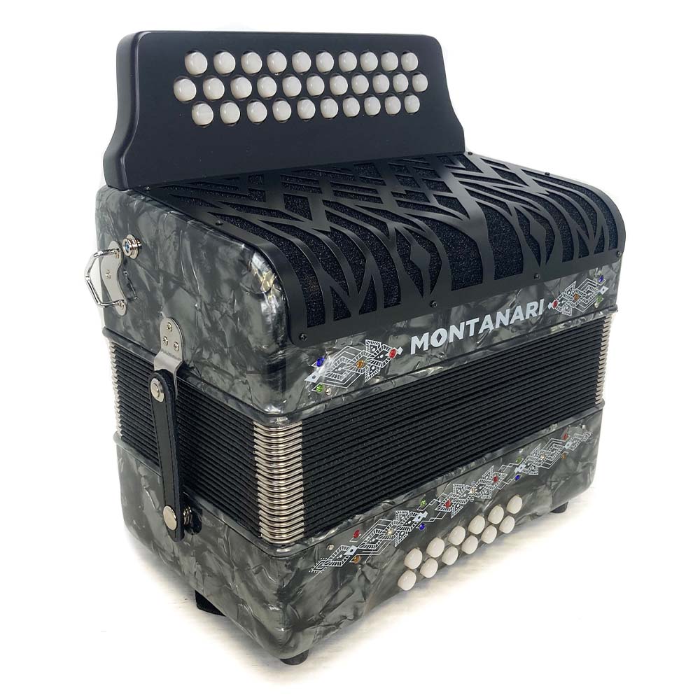 Montanari Vallenato Accordion ADG Gray-accordion-Montanari- Hermes Music