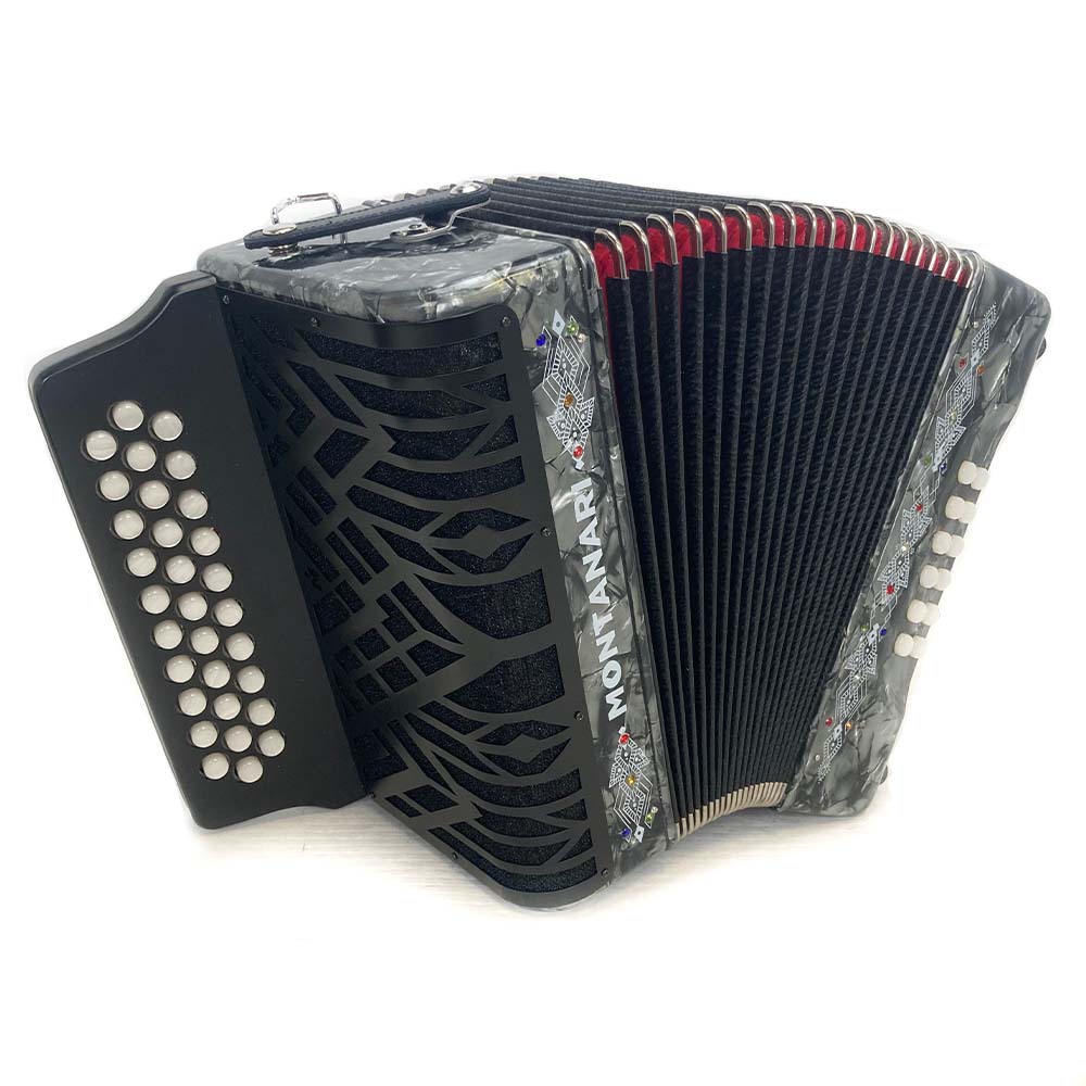 Montanari Vallenato Accordion ADG Gray-accordion-Montanari- Hermes Music