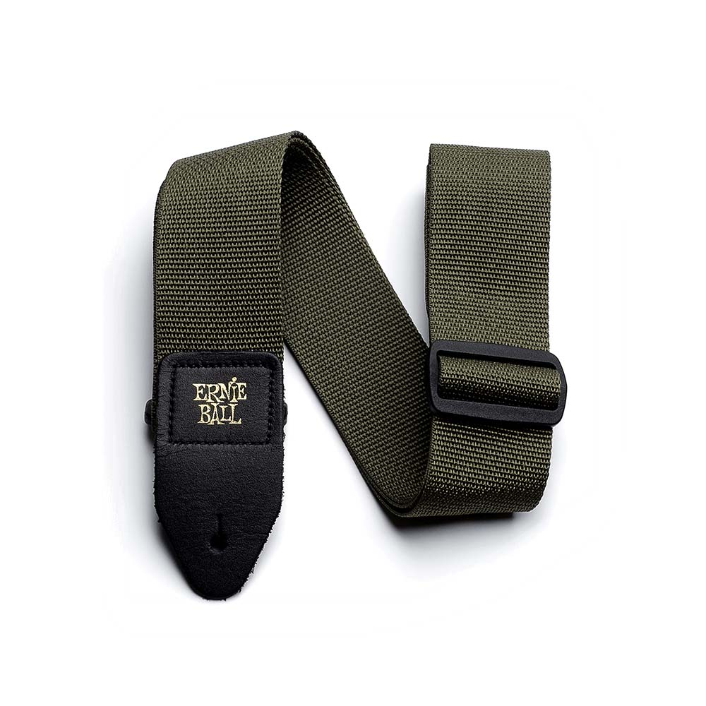 Ernie Ball Polypro Guitar Strap/Bass Strap - Olive-accessories-Ernie Ball-Hermes Music