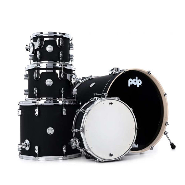 PDP Concept Maple 5 Piece Shell Pack Satin Black-percussion-PDP- Hermes Music