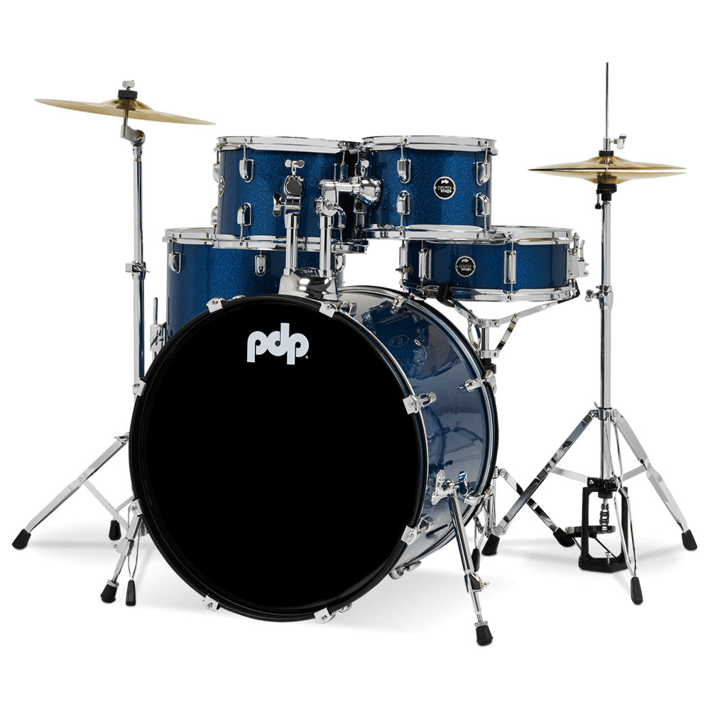 PDP Royal Blue Sparkle - 5 Piece Complete Kit-drumset-Drum Workshop- Hermes Music