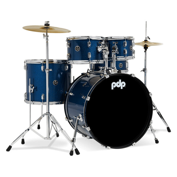 PDP Royal Blue Sparkle - 5 Piece Complete Kit-drumset-Drum Workshop- Hermes Music