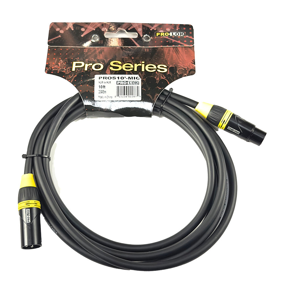 Pro-Lok Pro Series 10ft Mic Cable-Microphone Accessories-Pro-Lok-Hermes Music