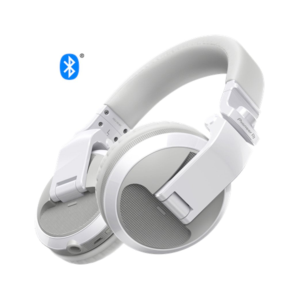 Pioneer HDJ-X5BT Wireless DJ Headphones Glossy White Must Go-headphones-Pioneer- Hermes Music