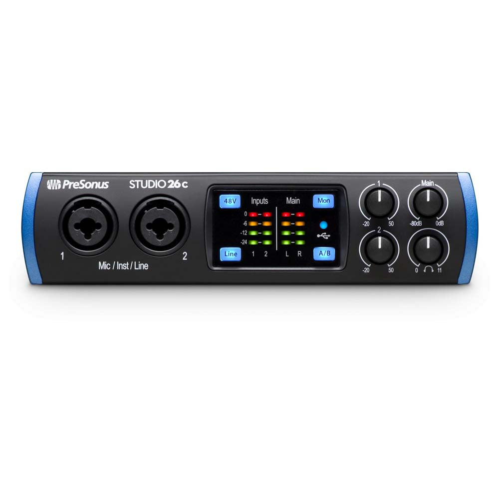 Presonus STUDIO 26C- 2x4 USB Type-C Audio/MIDI Interface-interface-Presonus- Hermes Music